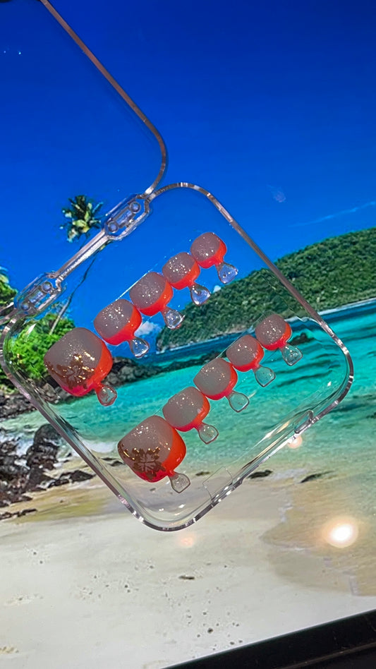 Small, hibiscus toes