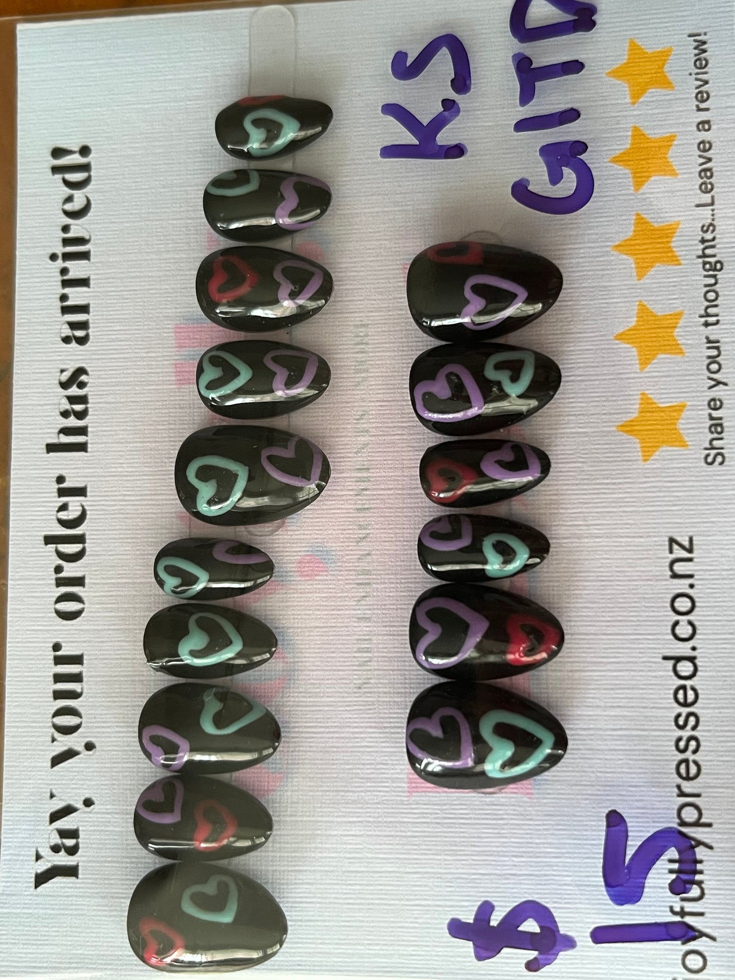 Glow in the dark hearts